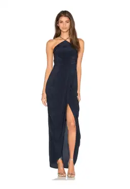 Zimmerman Tuck Dress Full Length Black Size 2/ AU 12 for rent on The Volte - image 1
