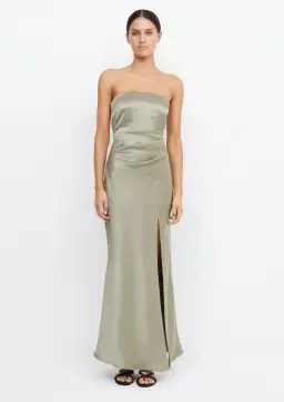Bec & Bridge The Dreamer Strapless Dress in Sage Green Size 12 for rent on The Volte - image 1