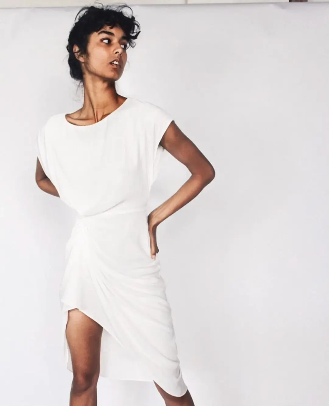 Misha Kendall Dress White Size 8 for rent on The Volte - main image