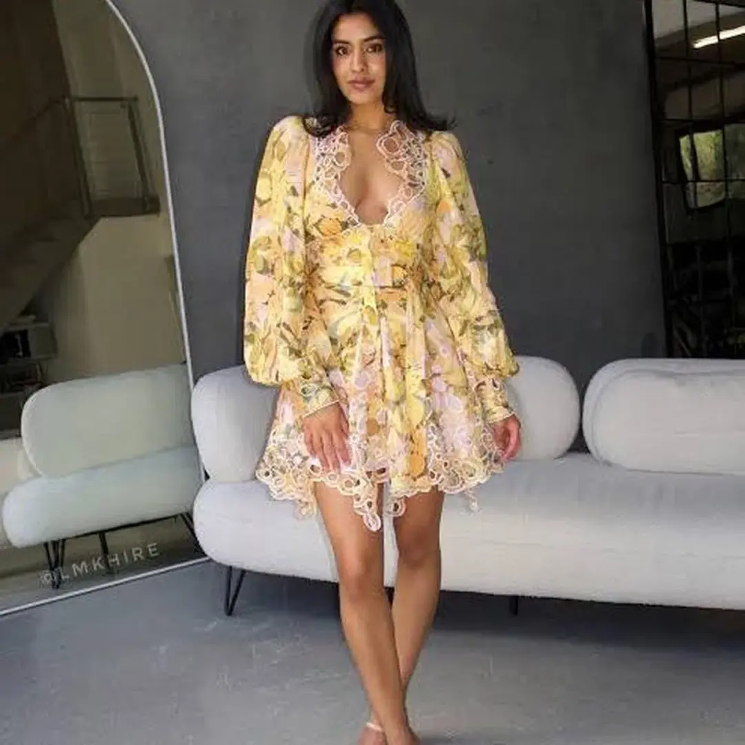 Acler Arnoult Mini Dress Floral Size 12/14 for rent on The Volte - main image