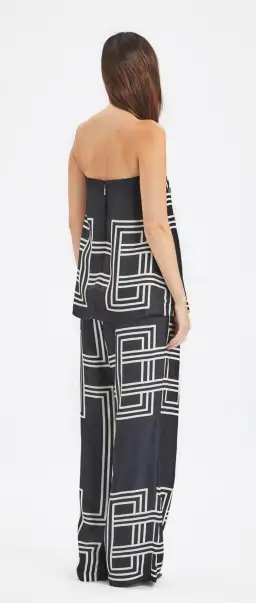 Ginger & Smart Walk the Line Strapless Top Black/Print Size 8 for rent on The Volte - image 4
