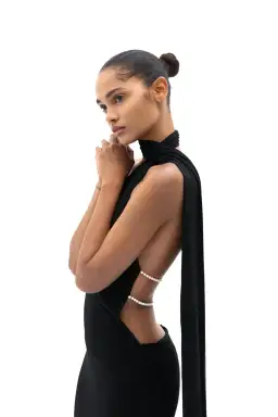 Khanum's Kara Scarf Maxi Dress Black Size XS / AU 6 for rent on The Volte - image 6