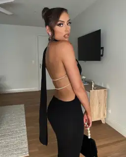 Khanum's Kara Scarf Maxi Dress Black Size XS / AU 6 for rent on The Volte - image 4