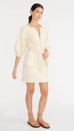 Staple the Label Aston Denim Dress Cream Size 8 for rent on The Volte - image 2