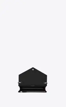 YSL Cassandre Matelassé Chain Wallet In Grain De Poudre Embossed Leather Small Black for rent on The Volte - image 2