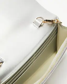 Ted Baker Liberta Metallic Purse on Chain Silver for rent on The Volte - image 3