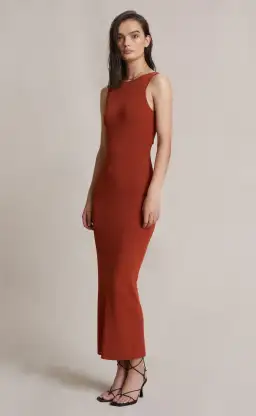 Bec & Bridge Sorbet Summer Midi Dress in Brick Size AU 6 for rent on The Volte - image 4