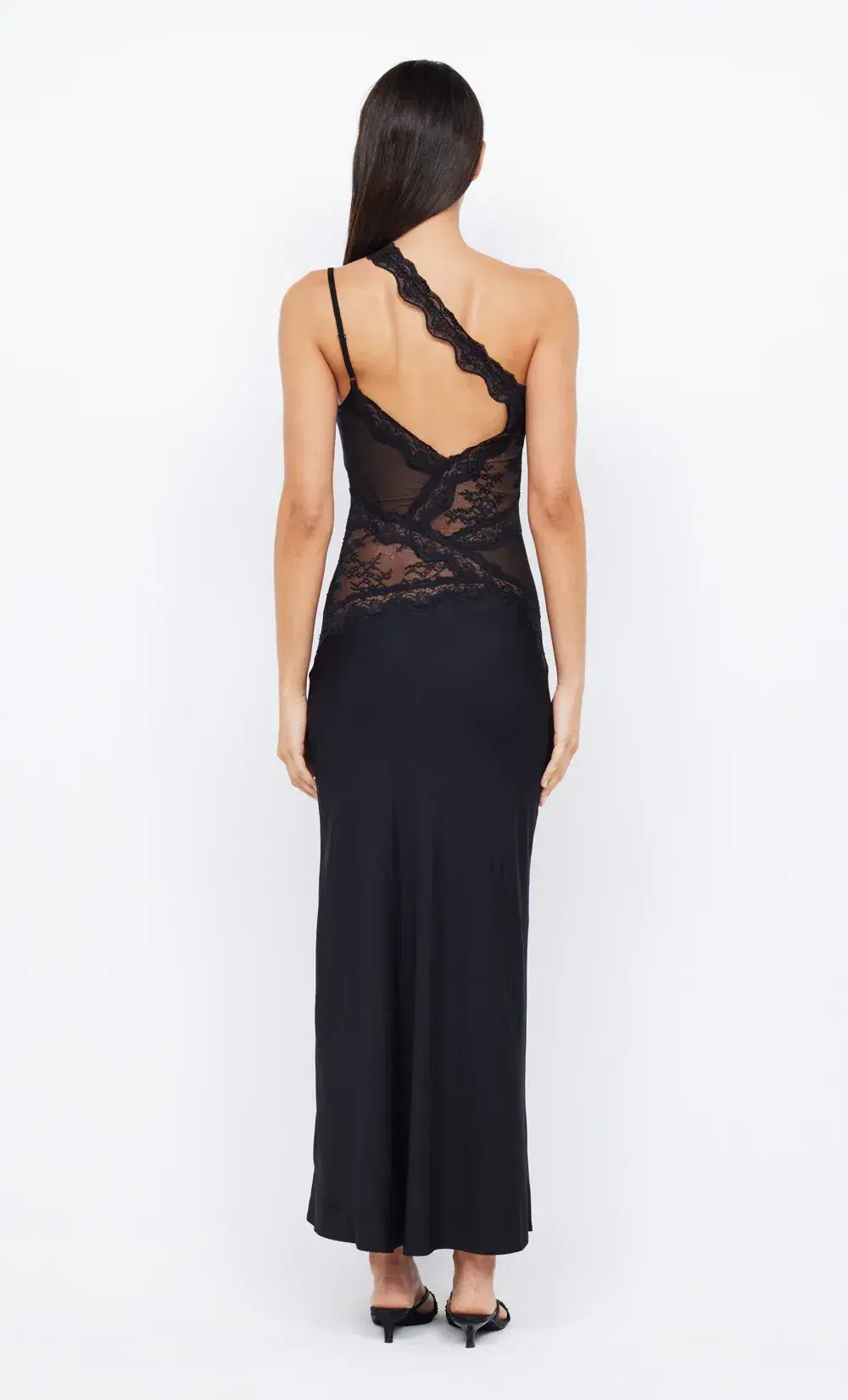 Bec & Bridge Ria Asym Maxi Dress Black Size 6 for rent on The Volte - main image
