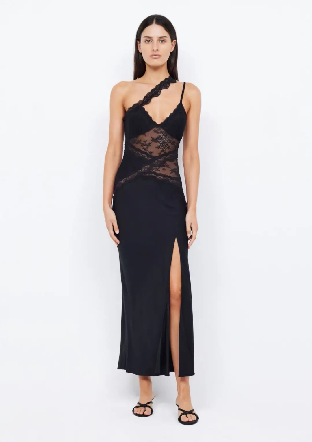 Bec & Bridge Ria Asym Maxi Dress Black Size 6 for rent on The Volte - main image