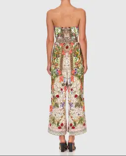 Camilla Fair Verona Tie Waist Strapless Jumpsuit with Belt Multi Size M/Au 12 for rent on The Volte - image 4