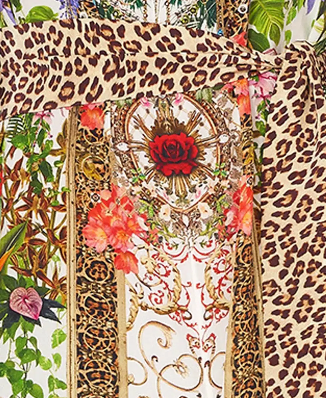 Camilla Fair Verona Tie Waist Strapless Jumpsuit with Belt Multi Size M/Au 12 for rent on The Volte - main image