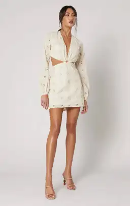 Winona Maison Short Dress Beige Size 8 for rent on The Volte - image 1