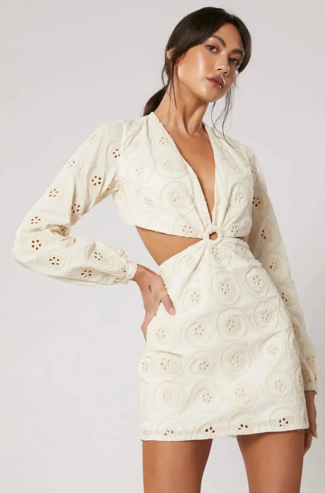 Winona Maison Short Dress Beige Size 8 for rent on The Volte - main image