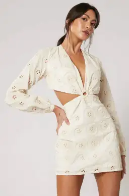 Winona Maison Short Dress Beige Size 8 for rent on The Volte - image 2