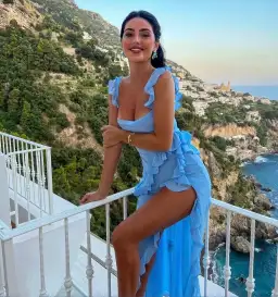 House Of CB Ariela Ruffle Maxi Dress in Soft Blue Size 8 for rent on The Volte - image 4