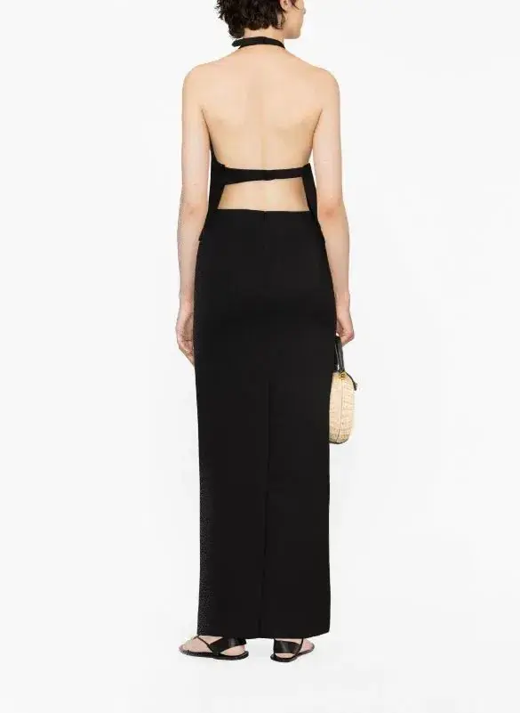 Wardrobe Nyc Backless Halter Top and Column Skirt Black Size M/AU 10 for rent on The Volte - main image