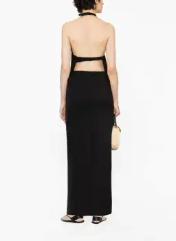 Wardrobe Nyc Backless Halter Top and Column Skirt Black Size M/AU 10 for rent on The Volte - image 3