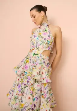 Aqua Blu Heather Dress in Jardine Floral Print Size 6 for rent on The Volte - image 2