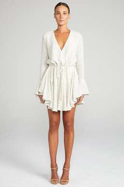 AIMEE FRILL CUFF DRAWSTRING MINI DRESS for rent on The Volte - image 1