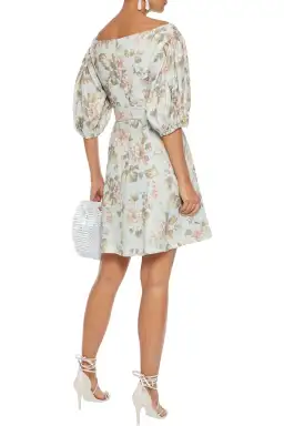 Zimmermann Fleeting Flip Mini Dress Mint Floral Size 0 / AU 8 for rent on The Volte - image 2