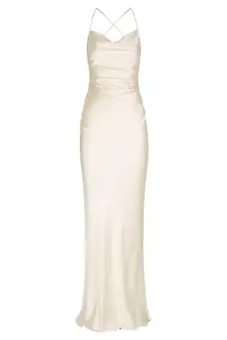 Shona Joy, La Lune Lace Back Maxi Dress in Cream Size 6 for rent on The Volte - image 5