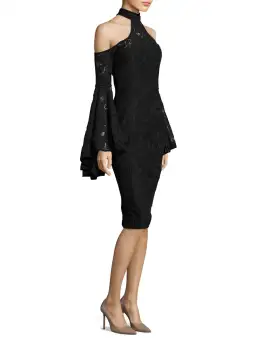MISHA Poppy Lace Dress Black Size 6/XS for rent on The Volte - image 2