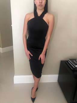Kookai Black midi dress Size 10 for rent on The Volte - image 1