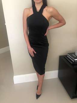 Kookai Black midi dress Size 10 for rent on The Volte - image 2