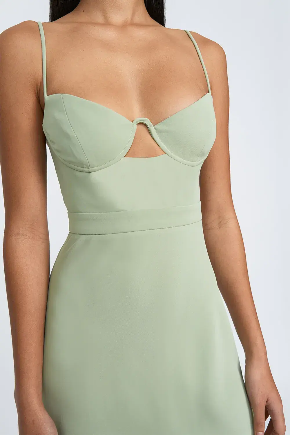 By Johnny Callia Wire Midi Dress Green Size 10 for rent on The Volte - main image