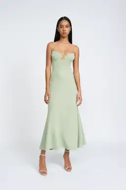 By Johnny Callia Wire Midi Dress Green Size 10 for rent on The Volte - image 1
