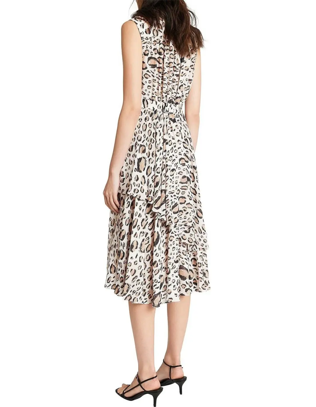 Aje Eliza Midi Dress Leopard Print Size 8 for rent on The Volte - main image