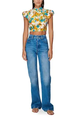 Zimmermann Estelle Tie Top Floral Size 0 / AU 8 for rent on The Volte - image 1