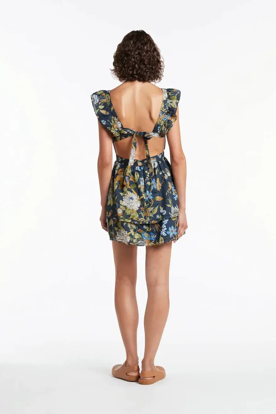 Sir The Label Diana Ruffle Mini Dress Floral Size 1 / AU 8 for rent on The Volte - main image