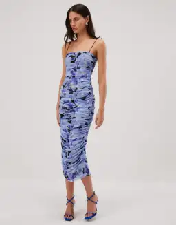 Misha Cosimo Mesh Midi Dress with Gloves Floral Size 8/S for rent on The Volte - image 5