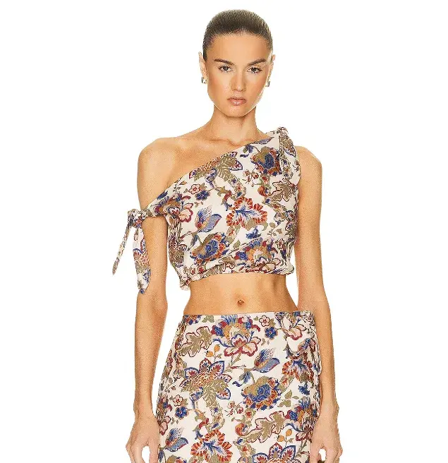 Sir the Label Bettina Tie Crop Top Floral Size 1 / AU 8 for rent on The Volte - main image