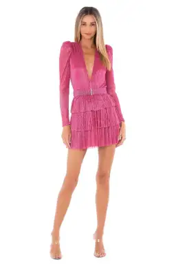 Sabina Musayev Carry Mini Dress Pink Size S/ AU 6-8