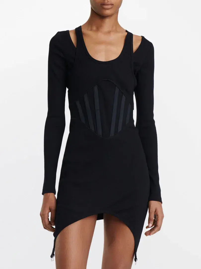 Dion Lee Fin Corser Dress Black Size 6 for rent on The Volte - main image
