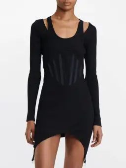 Dion Lee Fin Corser Dress Black Size 6 for rent on The Volte - image 2