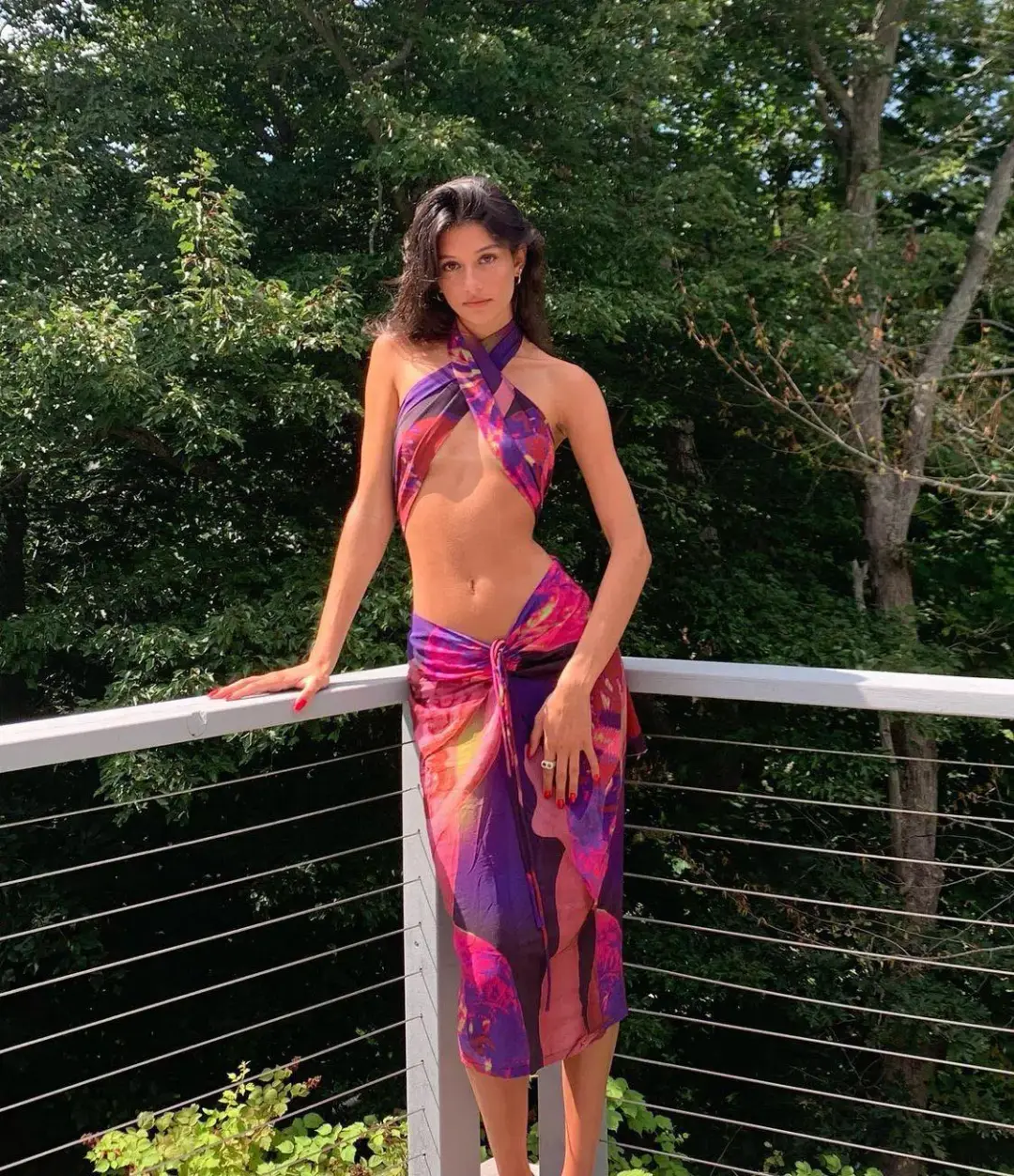 With Jéan Naomi Set Flamboyant Anthurium Size M / AU 10 for rent on The Volte - main image