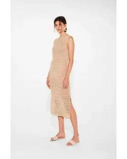 Sir The Label Edie Maxi Dress Nude Size 2 / AU 10