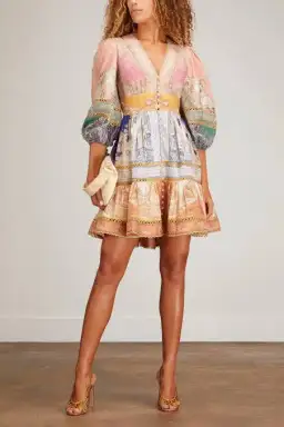 Zimmermann Anneke Lantern Mini Dress Multi Size 1 / AU 10 for rent on The Volte - image 6