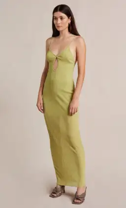 Bec & Bridge Plisse Maxi Dress Green Size 6 for rent on The Volte - image 3