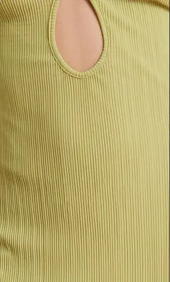 Bec & Bridge Plisse Maxi Dress Green Size 6 for rent on The Volte - main image