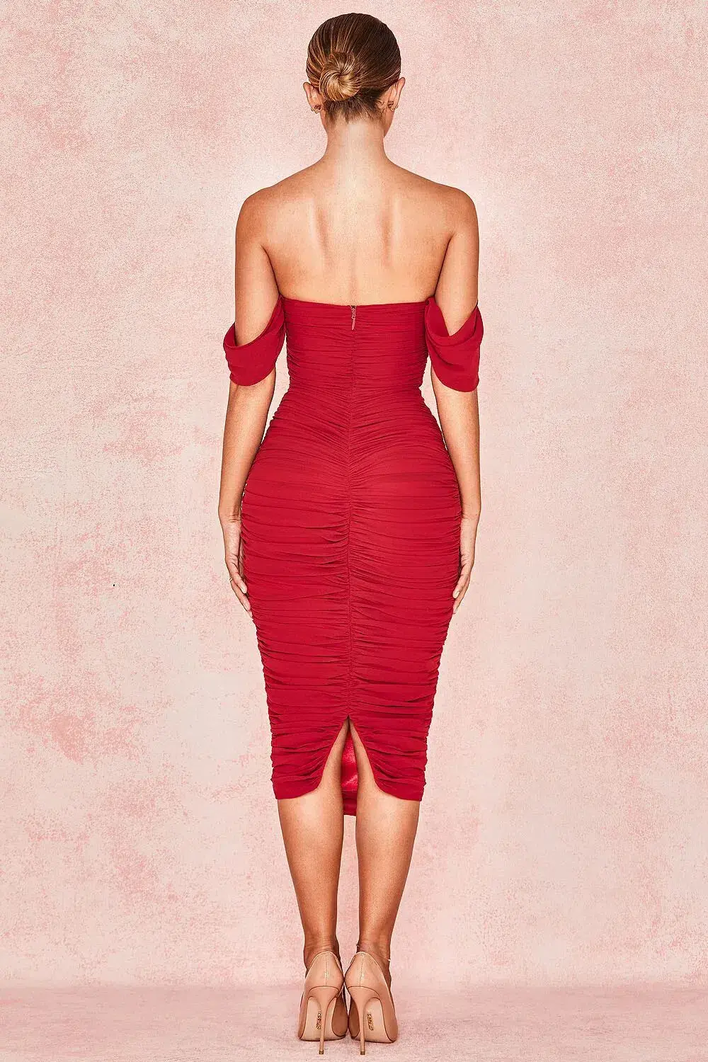 House of CB Carlotta Midi Dress Red Size 12 for rent on The Volte - main image