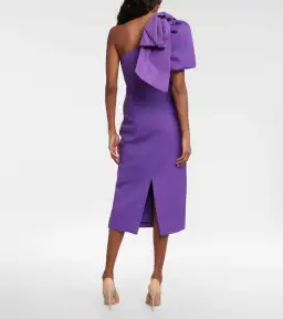 Rebecca Vallance Rumi One-shoulder Crêpe Midi Dress Purple Size 14 for rent on The Volte - image 3