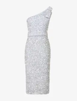 Rachel Gilbert Kara Sequin Embellished Belted Midi Dress In Blue Size 14 for rent on The Volte - image 3