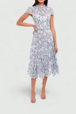 Moss and Spy Elodie Dress Blue Multi Size 14 for rent on The Volte - image 2