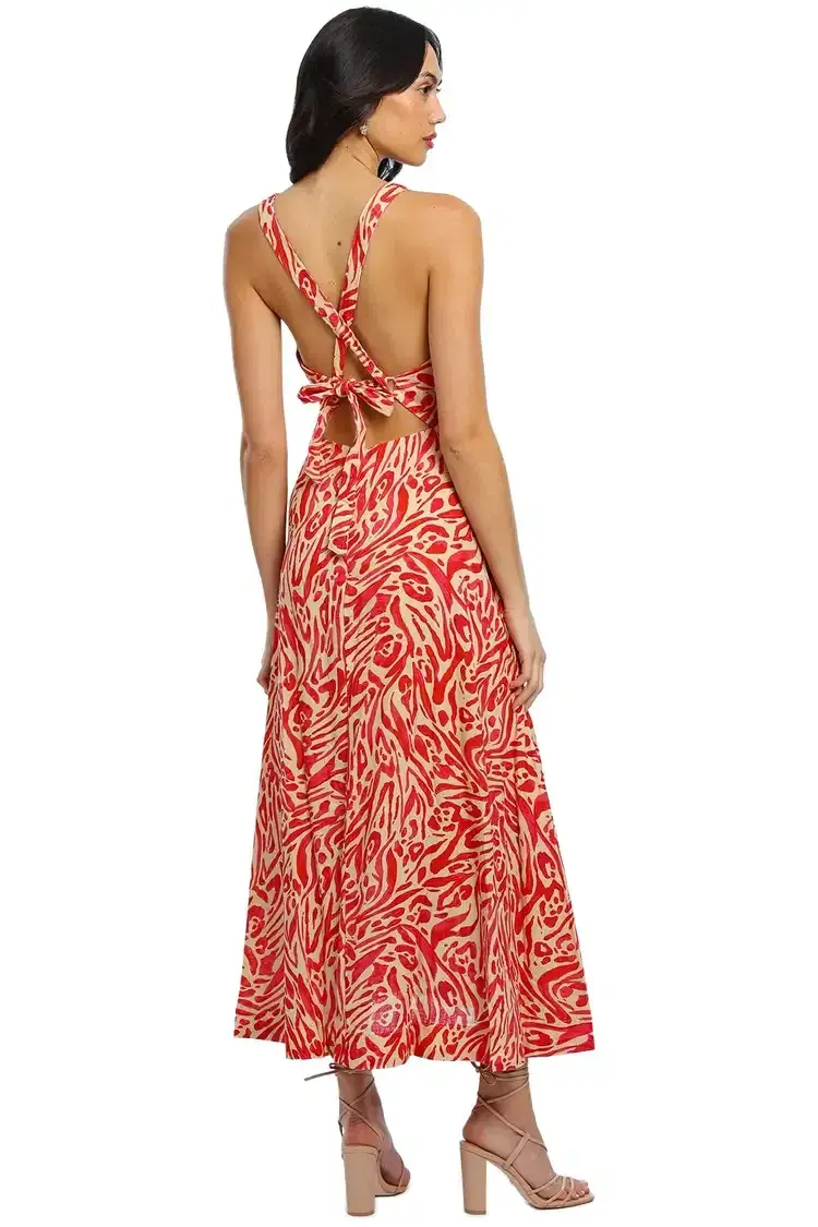 Nicholas Haisley Dress Print Red Size 16 for rent on The Volte - main image