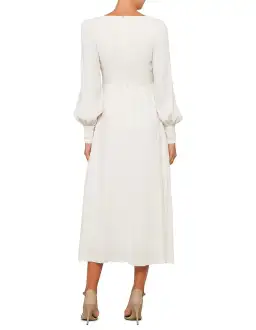 Zimmermann Rouche Midi Dress White Size 2 / AU 12 for rent on The Volte - image 2