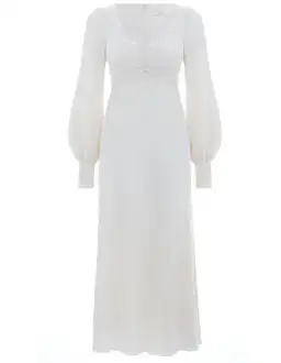 Zimmermann Rouche Midi Dress White Size 2 / AU 12 for rent on The Volte - image 3